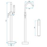 Rea MONO vonios maišytuvas Gold