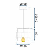 Hängelampe APP1236-1CP Gold