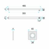 Quadratischer Duscharm REA JS-9022BRG 40cm Brush Copper