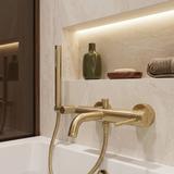 Bathroom faucet Rea Lungo Diamond Brush Gold