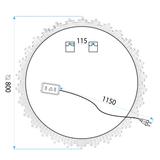 LED sienas spogulis 80cm X013