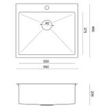 Стальная мойка для кухни RUSSEL 110 Copper