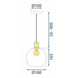 Deckenlampe APP1007-1CP WHITE O