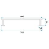 Wieszak łazienkowy jednoramienny 39101 Ori Złoty Szczotkowany