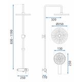 Tuš set REA REBEL GOLD BRUSH