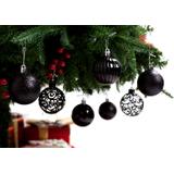 BOMBKI CHOINKOWE ZESTAW BLACK 6SZT KL-21X25