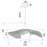 Lampa sufitowa wisząca boho APP1932-1CP 50CM