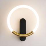 WANDLEUCHTE LED LHJ068-W C BRUSH GOLD/BLACK