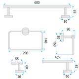 Kylpyhuonetarvikesetti GRID Gold 4 osaa