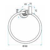 Bathroom hanger Ring 81307 Rivo Brush Gold