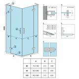 Douchecabine REA Hugo Double 90x90 Copper Brush