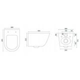 Toilet bowl Rea Carlo Mini Tornado Black Gold Egde