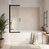Paravento vasca scorrevole REA Dario Black 100