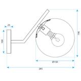 Wandlampe G099-1W BLACK