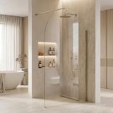 Shower screen Rea Heaven Brush Gold 100