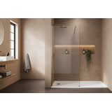 Kabina prysznicowa Walk-In Rea Flexi Transparent / Brush Gold 120