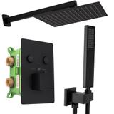 Peidetud dušikomplekt FENIX DAVIS Black koos termostaadiga +BOX