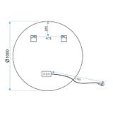 Miroir LED 100cm MMJ GOLD BRUSHED