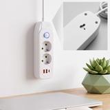 Listwa zasilająca Przedłużacz 2 gniazda + 2x USB-A + USB-C JNH023-2B Biały