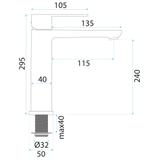 Kupaonska miješalica Rea Logan Brush Nickel