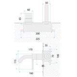 Wall Mounted faucet Rea Foster Brush Copper