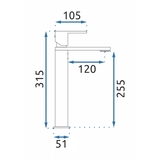 Robinet de lavabo Rea Flip Chrom High