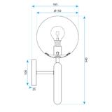 Wandlampe G097-1W BLACK