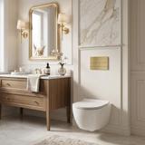 Stelaż zestaw podtynkowy Slim 024N do mis WC z przyciskiem T Złoty Szczotkowany