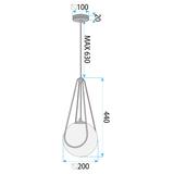 Deckenleuchte APP1792-1CP 20cm Black