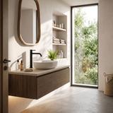 Bathroom faucet Rea Lungo Black High