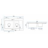 Zlewozmywak granitowy Fox czarny