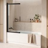 Paravento vasca scorrevole REA Dario Black 80
