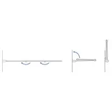 Badewanneaufsatz klappbar Rea Agat-3 120 BRUSH GOLD