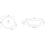 Countertop washbasin Rea Sofia White Black