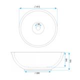 Умивальник на стільницю Rea Bella