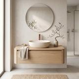 Amelia Travertine Classic 48 Lavatório de apoio brilhante