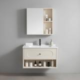 Conjunto de muebles de baño con lavabo River 60cm Creme