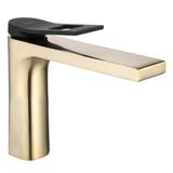 Bathroom faucet REA Soul Gold mat black low