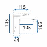 Bathroom faucet REA Soul Gold mat black low