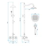 dušas komplekts REA BERGAMO OLD BLACK