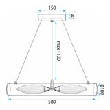 LAMPA SUFITOWA WISZĄCA G152-2CP ZŁOTA