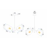 Deckenlampe Glas multicolour APP436-4C