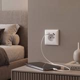 Gniazdo pojedyncze z uziemieniem + USB-A USB-C OSTE JNH004-G Białe