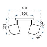 Deckenlampe loft black rose APP536-3C