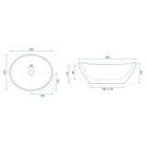 Countertop washbasin Rea Sofia mini GOLD / WHITE Shiny