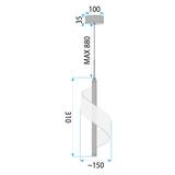 Hängelampe LED APP1550-CP GOLD