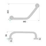 Kylpyhuoneen kulmakahva Chrome