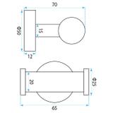 Crochadóir dúbailte 6612 Modern Copper