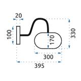WANDLAMPE LOFT E27 PARMA