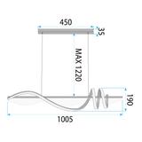 Lampe LED LHJ041-CP 100 cm BLACK